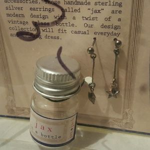 Silver Star Handcrafted Dangling Earrings